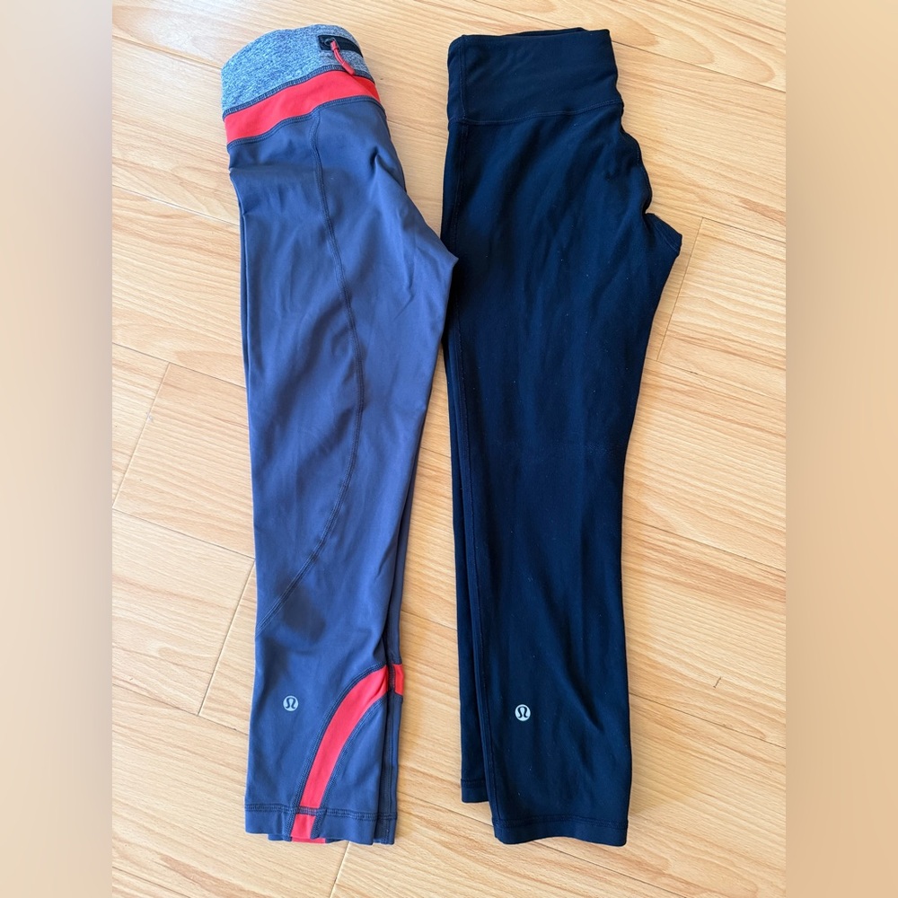 Lululemon Black and Gray Leggings Set